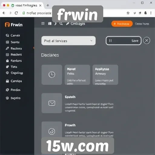 Análise da interface do usuário no site frwin